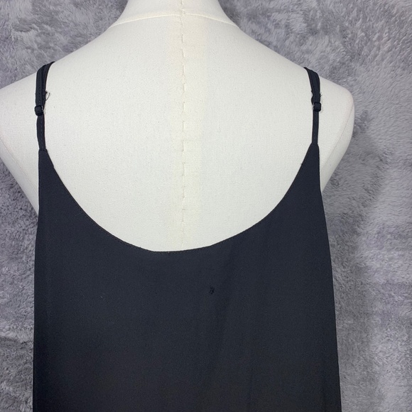Anna Cai for Francesca’s Women’s Black Fringe Hem Slip Dress Size Large NWT - Picture 5 of 9